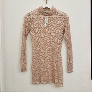 NEW Forever 21 Lace Tunic Long Sleeve Top